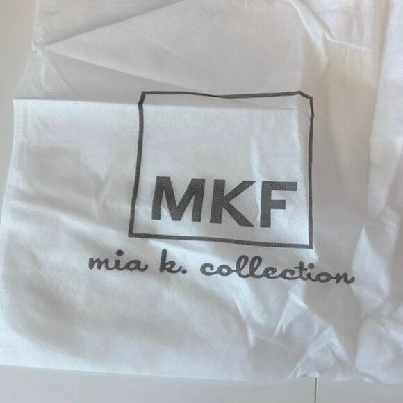 NWT MKF Mia K. Collection Camilla Leather Crossbody Purse Burgundy White Pink - Picture 8 of 8